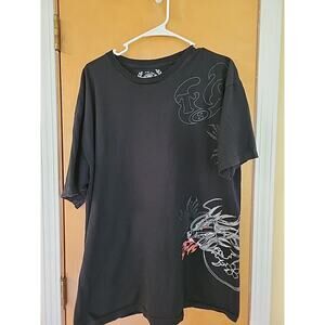 T&C Surf Designs Hawaii T-shirt Size XL Dragon Chinese smoke art